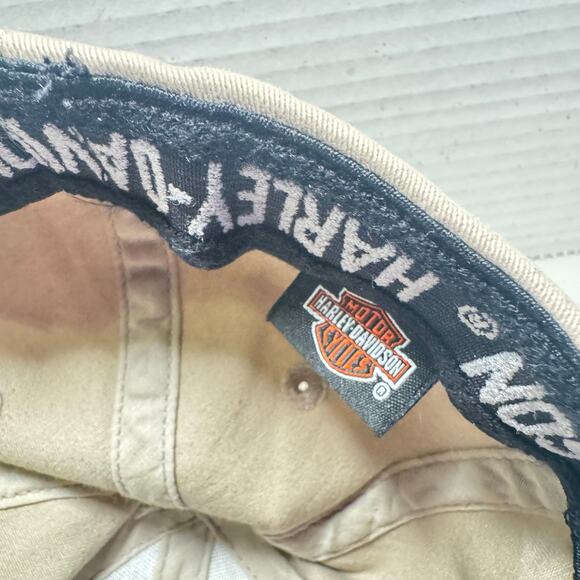 Harley Davidson Baseball Cap - CrystalRiver FL - light khaki sz L/XL - Picture 7 of 7